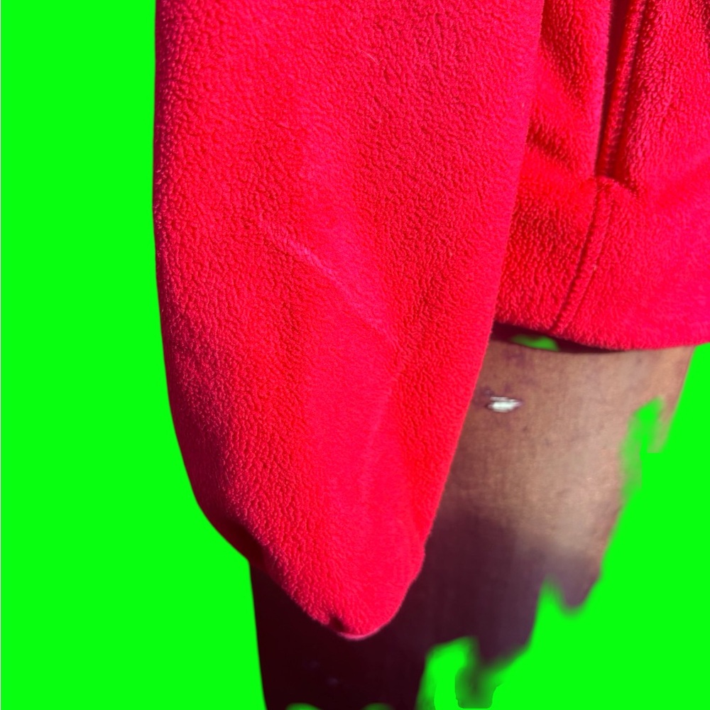 Pink fleece hoodie, zip-up with pockets - Picture 10 of 16